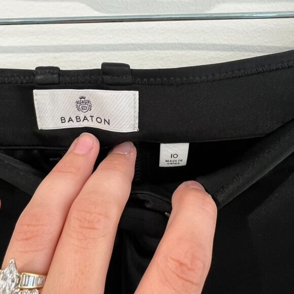 NWT Aritzia Babaton Outgoing High-Rise Satin Baggy Wide Leg Cargo Pant 10 - Picture 9 of 9